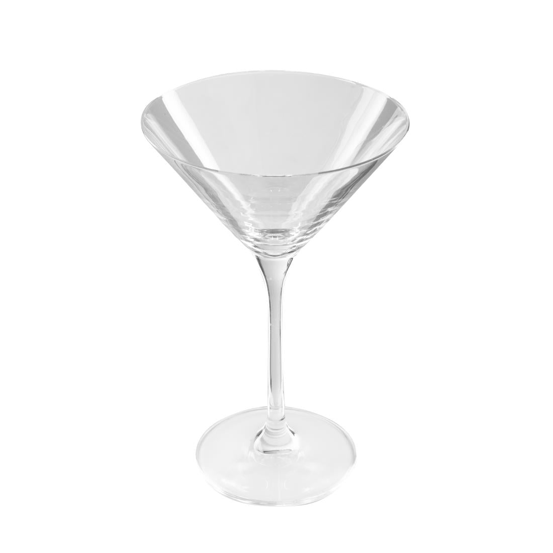 Olympia Campana One Piece Crystal Martini Glass 260ml (Pack of 6) - CS497 Cocktail Glasses Olympia