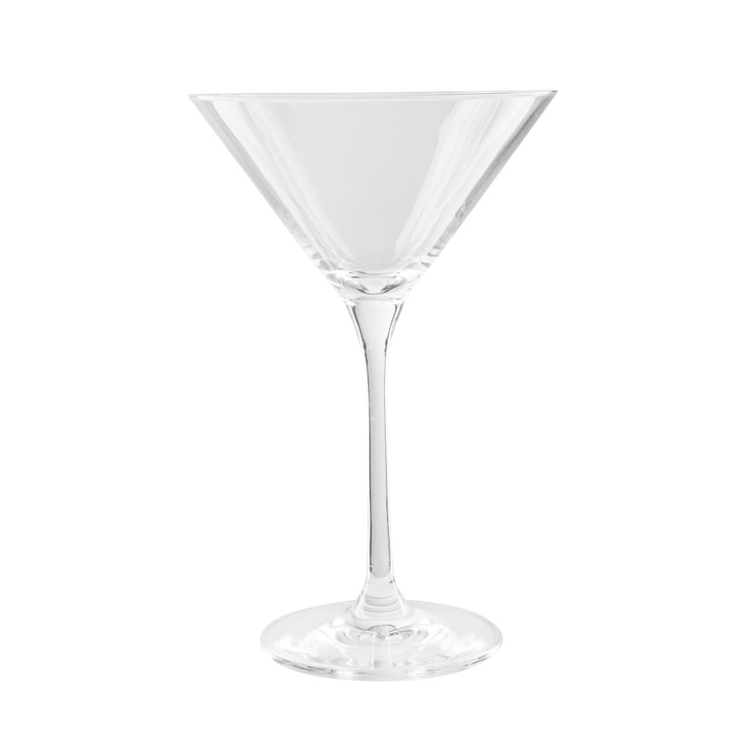 Olympia Campana One Piece Crystal Martini Glass 260ml (Pack of 6) - CS497 Cocktail Glasses Olympia