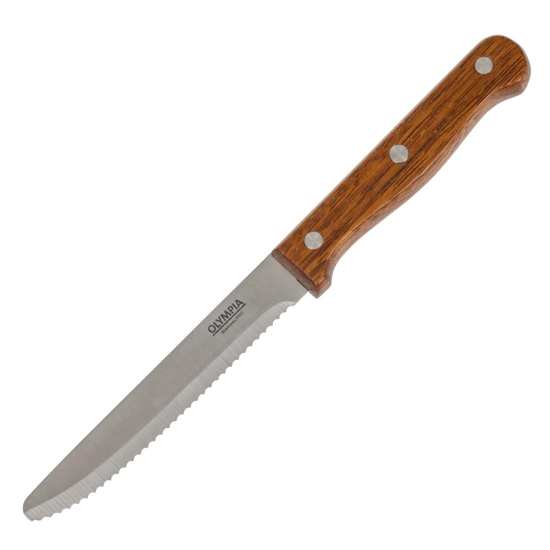 Olympia Rounded Steak Knives Wood (Pack of 12) - CS717 Olympia