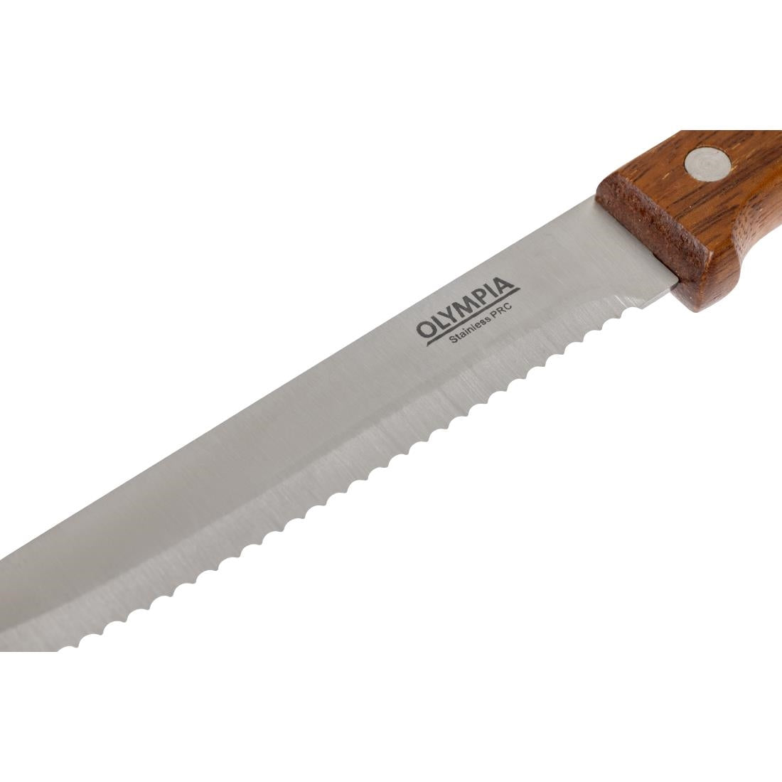 Olympia Rounded Steak Knives Wood (Pack of 12) - CS717 Olympia