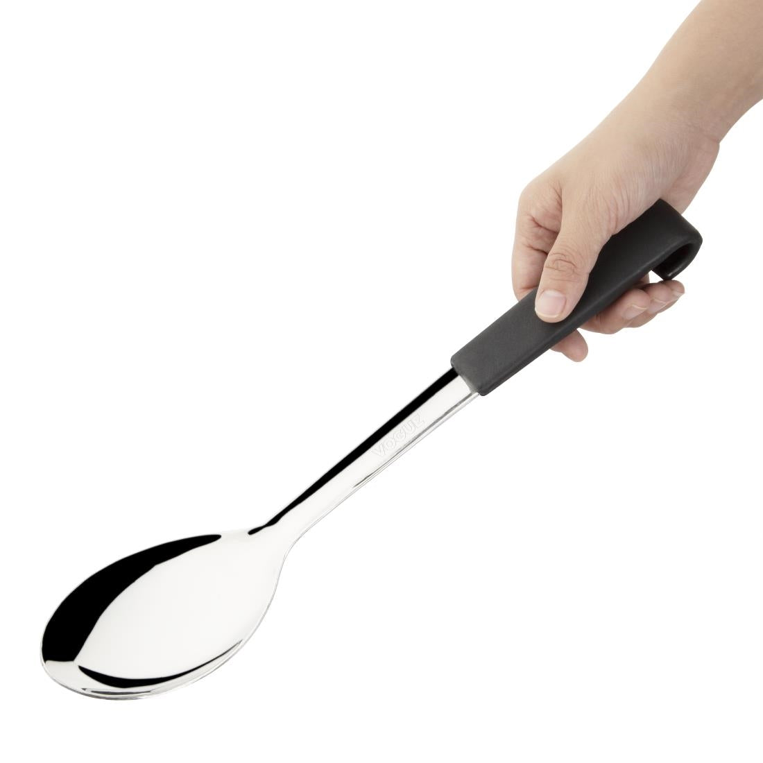 Vogue Black Handled Serving Spoon 340mm - CS910 Vogue