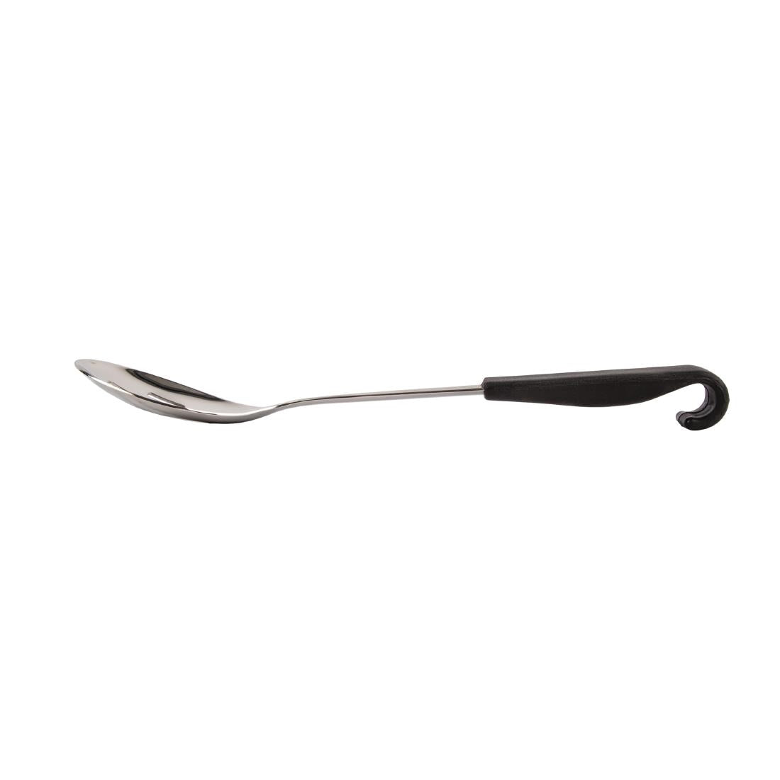 Vogue Slotted Serving Spoon Black Handle 340mm - CS911 Vogue