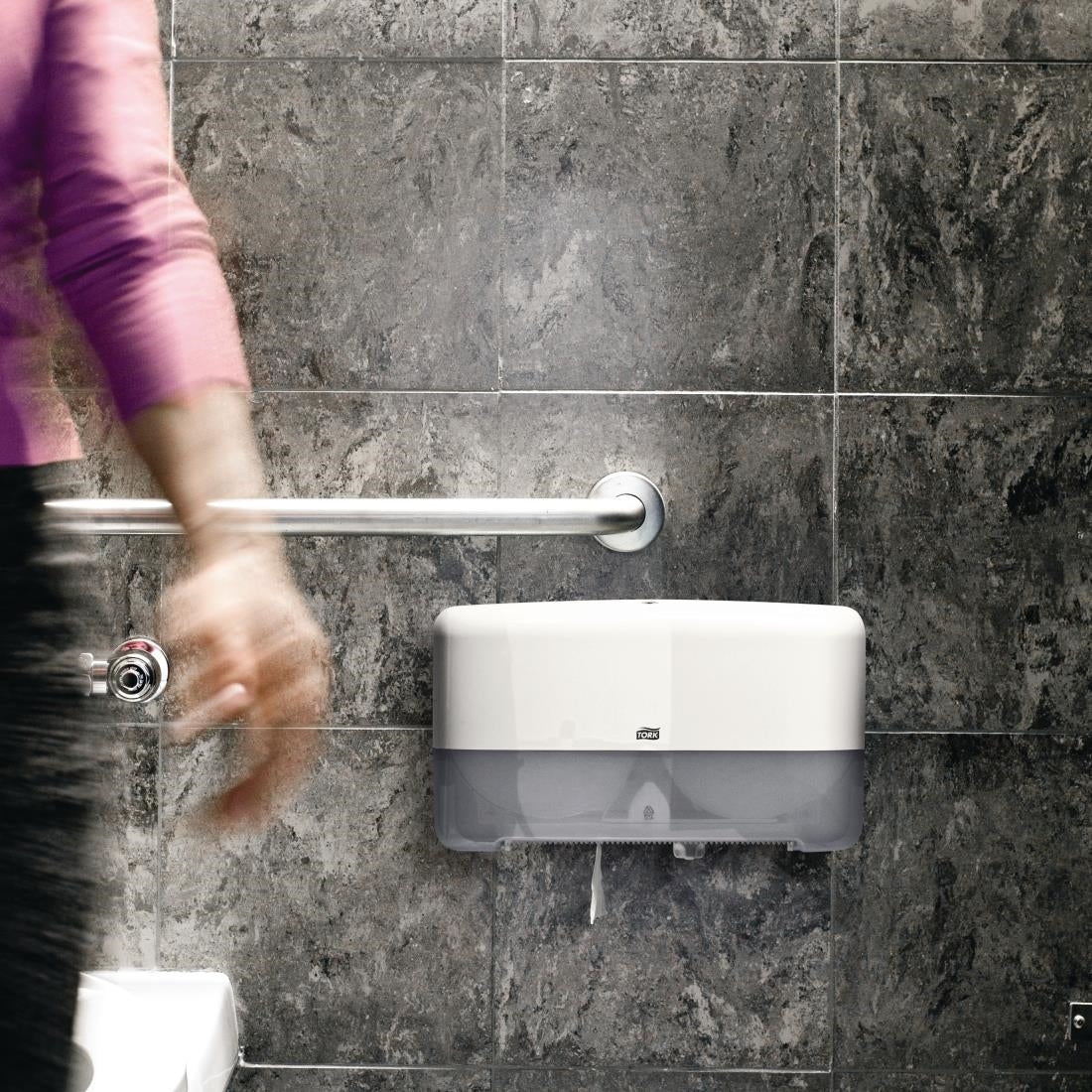 Tork Twin Coreless Toilet Roll Dispenser - CT047 Tork