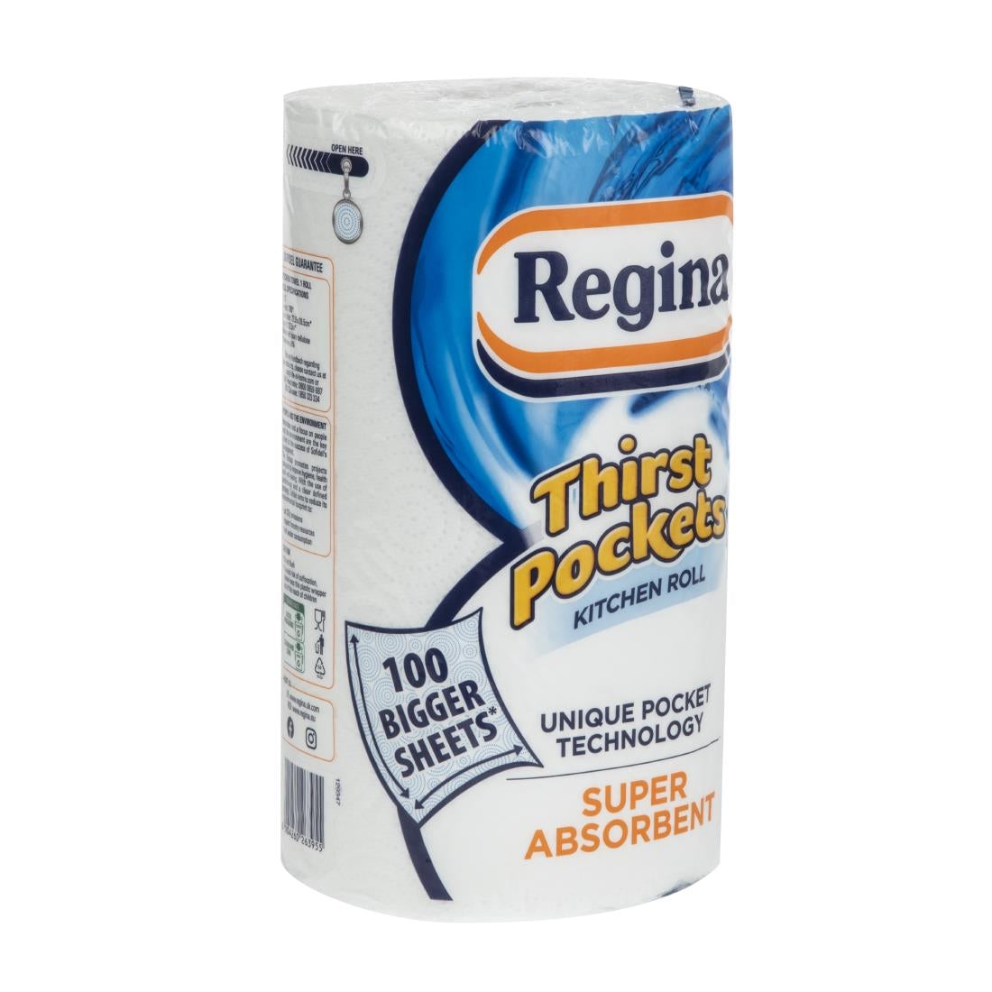 Regina Thirst Pockets Kitchen Roll White 2-Ply 22.9m (Pack of 6) - CT325  Regina