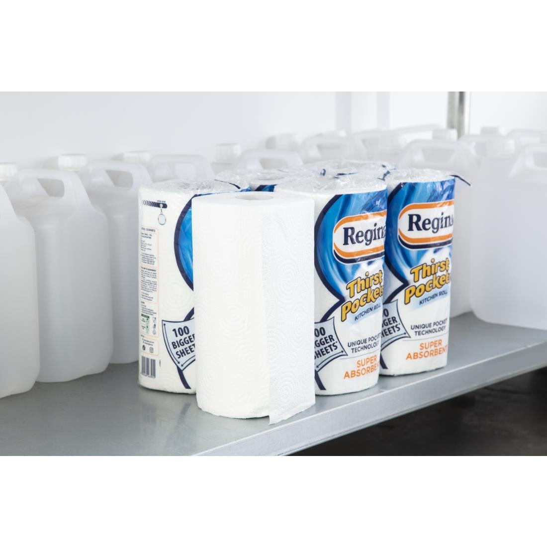Regina Thirst Pockets Kitchen Roll White 2-Ply 22.9m (Pack of 6) - CT325  Regina