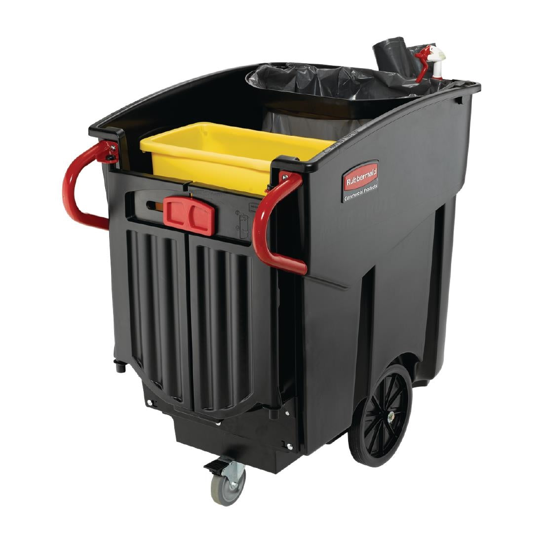 Rubbermaid Mega Brute Mobile Waste Collector Black 450Ltr - CT755 Brute