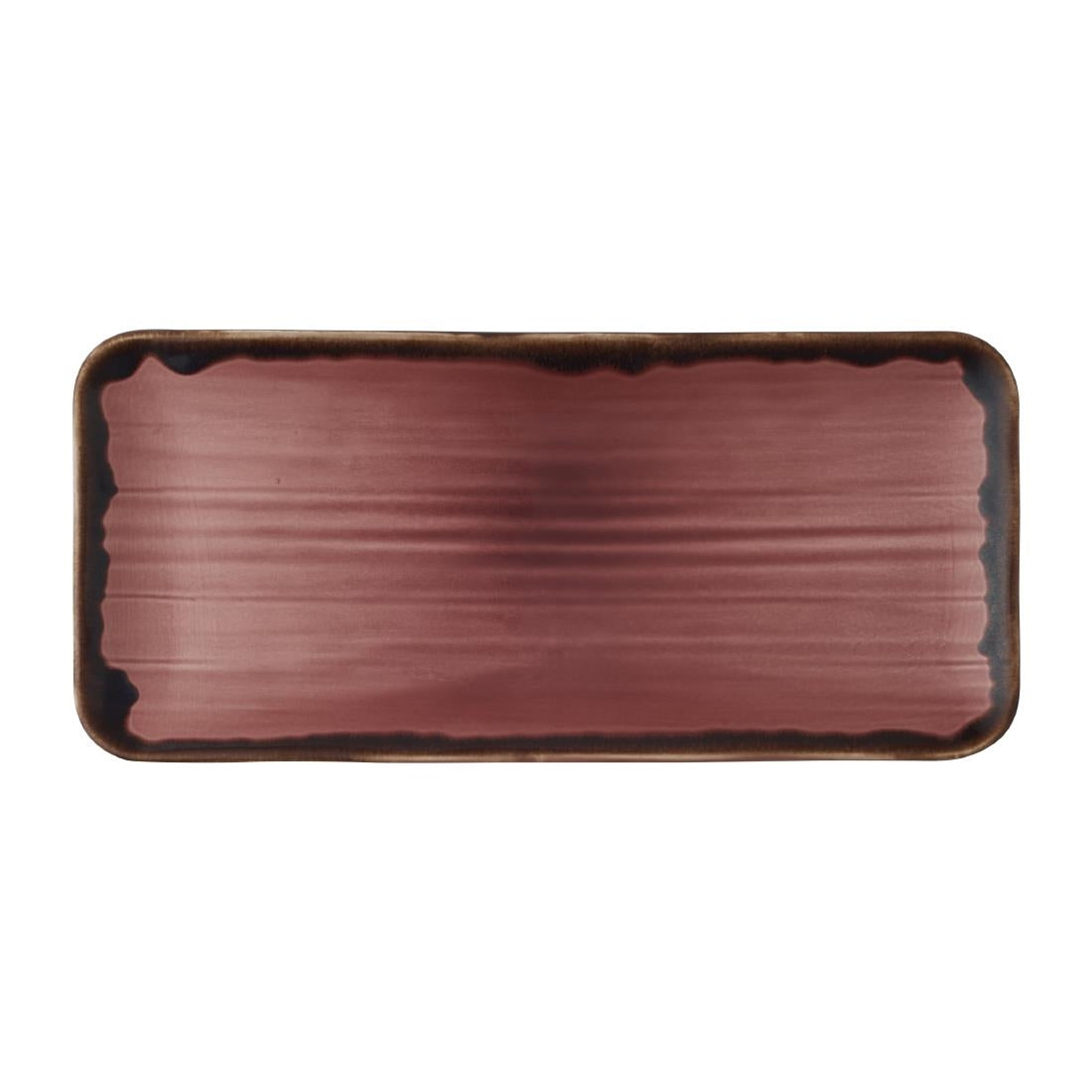 Dudson Harvest Plum Organic Coupe Rect Platter 13 3/4X6 1/4 inch Box 6 - CU037 Dudson Crockery Dudson