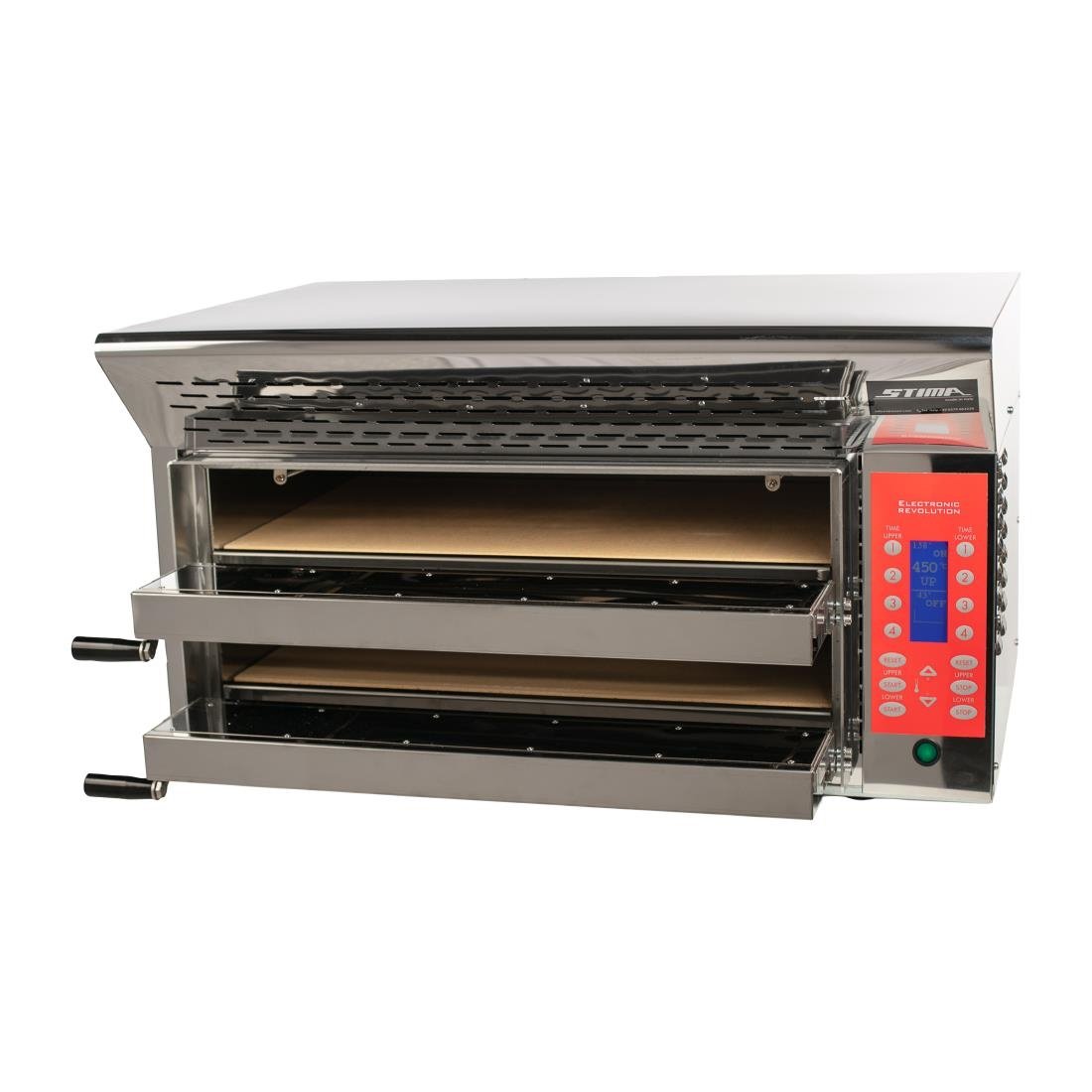 Stima VP2XL Fast Cook Pizza Oven - Cooks 4 Pizzas in 2 Minutes - 3 Phase | AVP2XL3 Twin Deck Pizza Ovens Stima