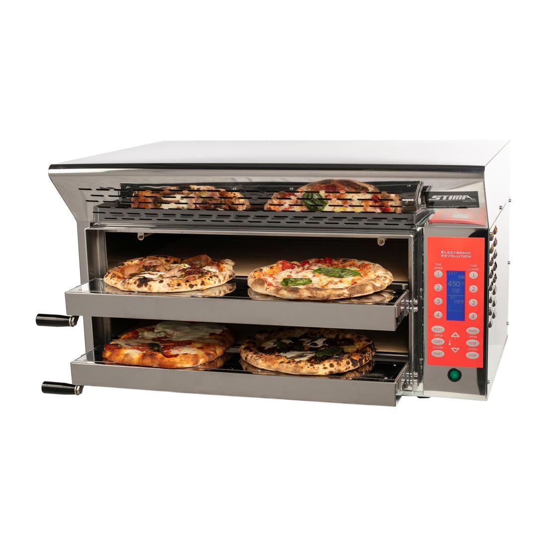Stima VP2 Revolution XL Fast Cook Pizza Oven - Cooks 4 Pizzas in 2 Minutes - Single Phase | AVP2XL Twin Deck Pizza Ovens Stima