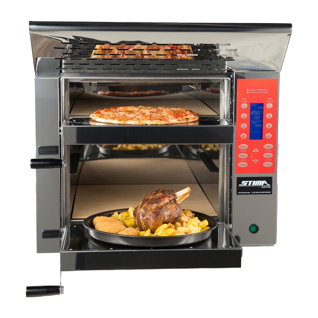 Stima VP3 Fast Cook Pizza Oven - Cooks 3 Pizzas in 1 Minute - Single Phase | AVP3 Twin Deck Pizza Ovens Stima