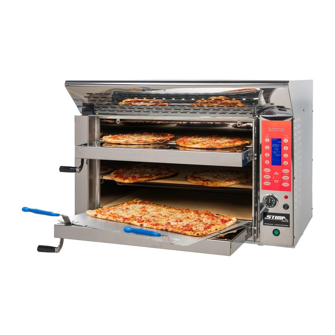Stima VP3 Revolution XL Fast Cook Pizza Oven - Cooks 6 Pizzas in 1 Minute - 3 Phase | AVP3XL3 Twin Deck Pizza Ovens Stima
