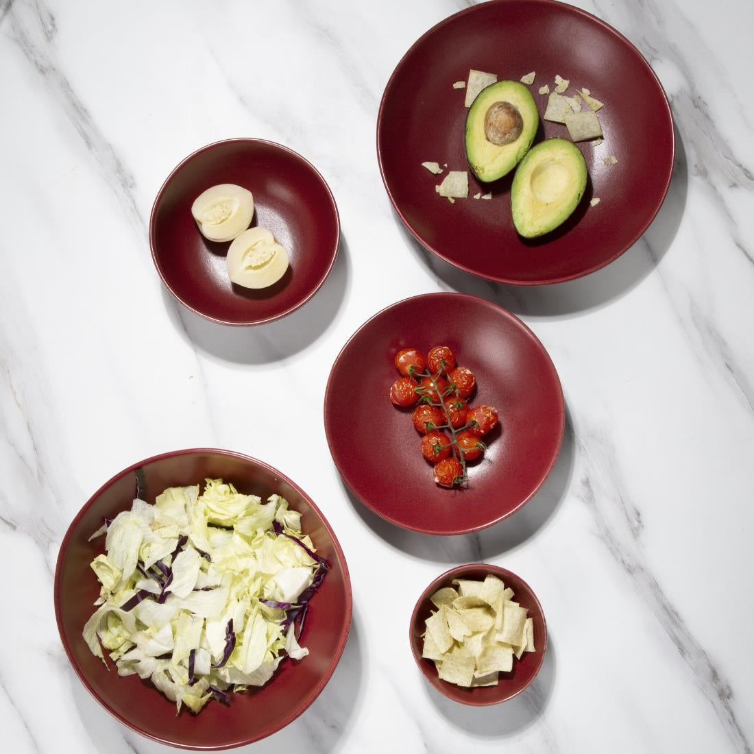 Olympia Build-a-Bowl Deep Bowls Red 110x50mm (Pack of 12) - CU120 Bowls Olympia