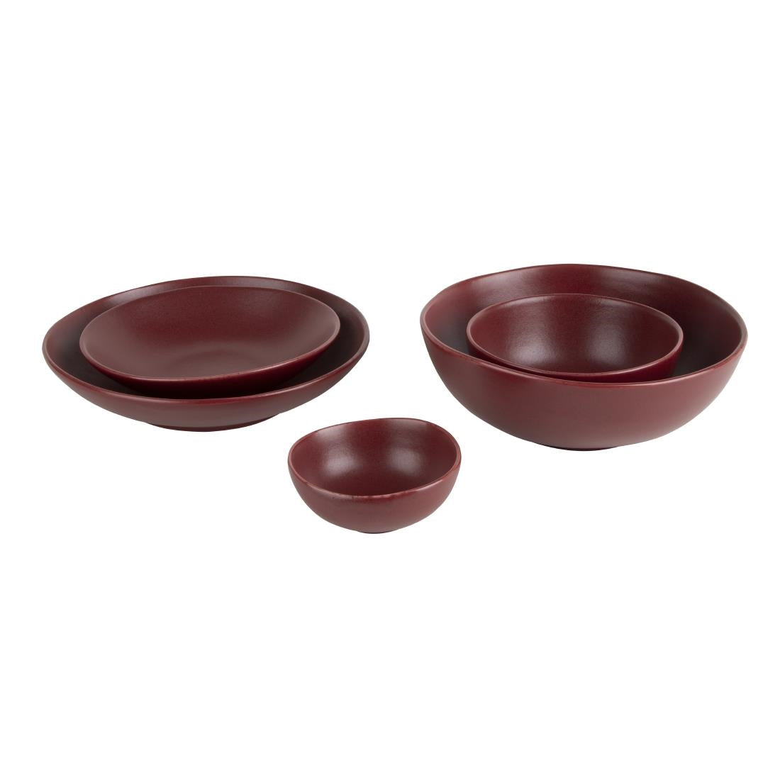 Olympia Build-a-Bowl Flat Bowls Red 195x45mm (Pack of 6) - CU123 Bowls Olympia