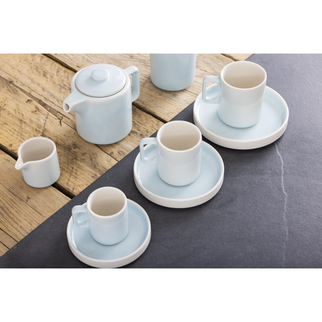 Olympia Fondant Mugs Aqua 340ml (Pack of 6) - CU178 Olympia Designs Olympia