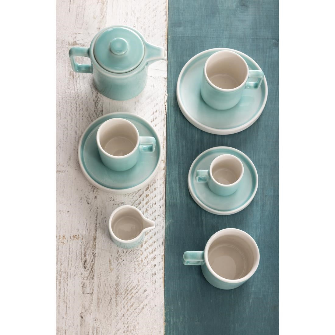 Olympia Fondant Mugs Mint 340ml (Pack of 6) - CU436 Olympia Designs Olympia
