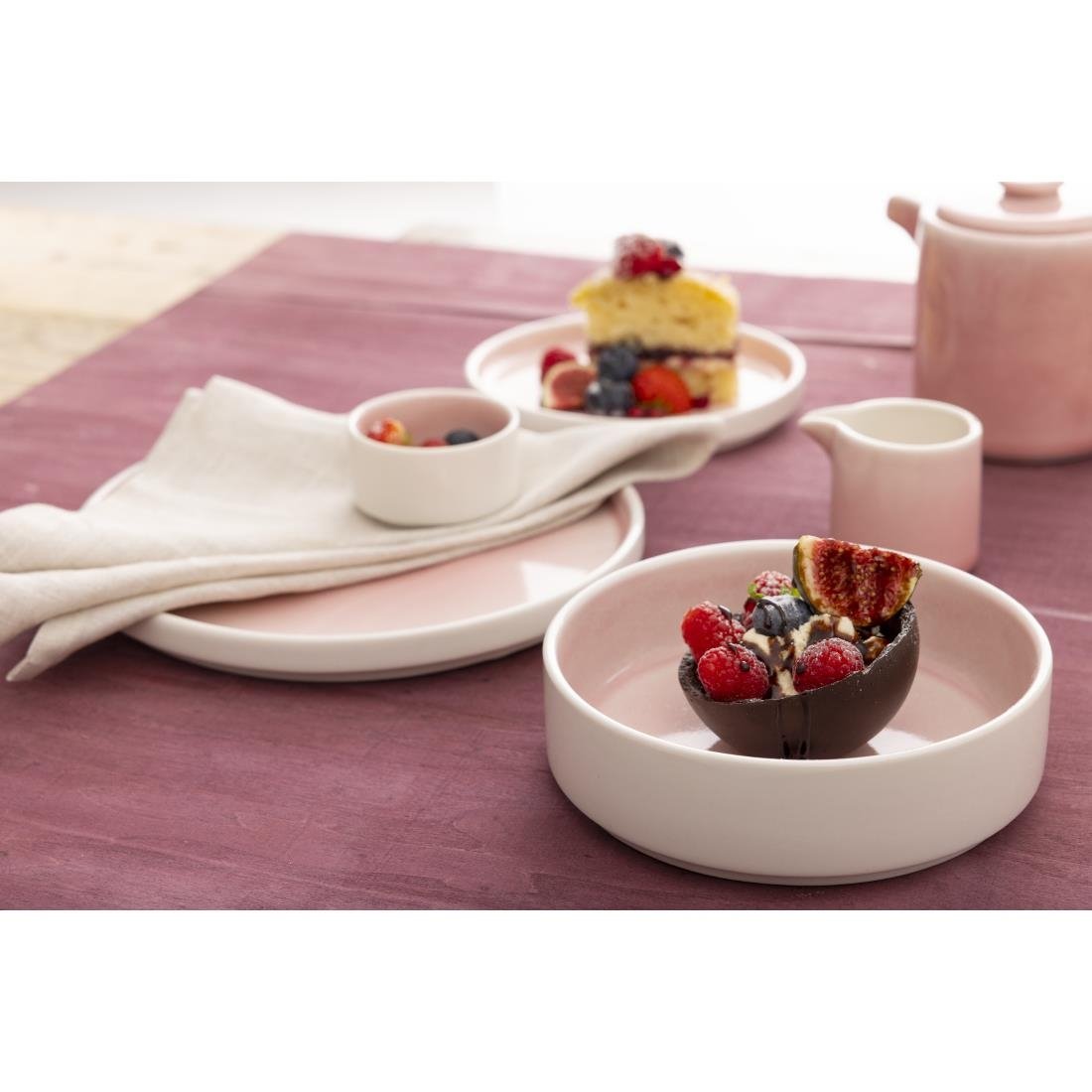 Olympia Fondant Tea Pots Pink 450ml (Pack of 2) - CU457 Olympia Designs Olympia