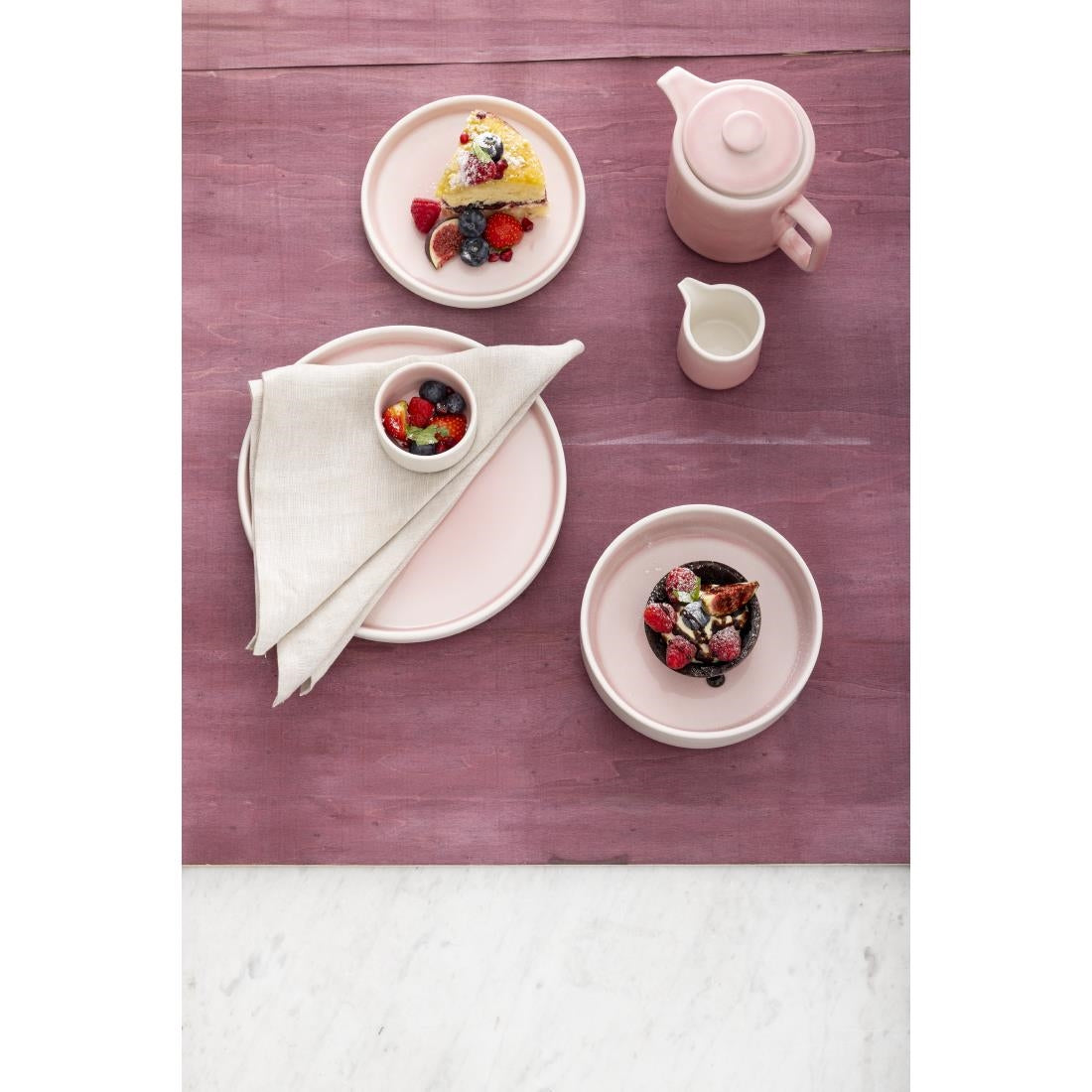 Olympia Fondant Plates Pink 270mm (Pack of 4) - CU452 Plates Olympia