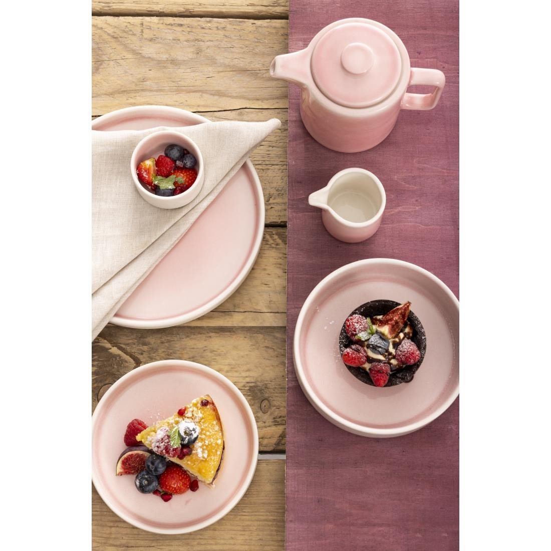 Olympia Fondant Tea Pots Pink 450ml (Pack of 2) - CU457 Olympia Designs Olympia