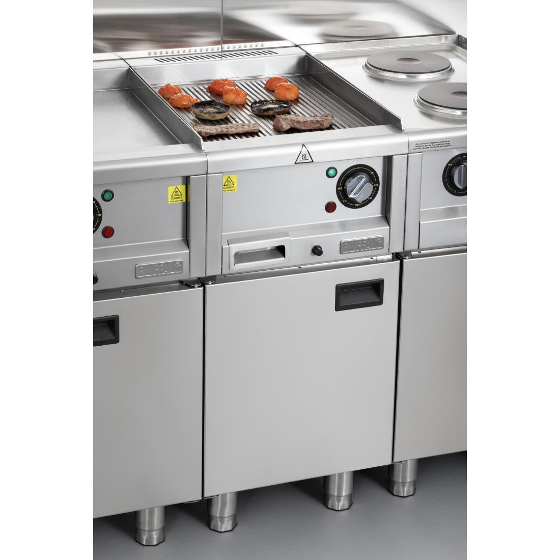 Buffalo 600 Series Ribbed Electric Griddle 400mm - CU474 Buffalo