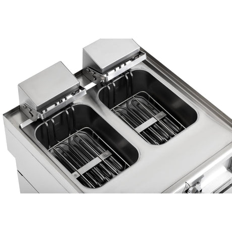 Buffalo 600 Series Twin Tank Electric Fryer 2 x 8Ltr - CU477 Countertop Electric Fryers Buffalo