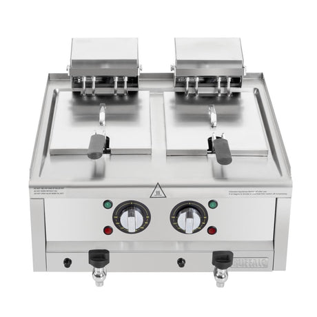 Buffalo 600 Series Twin Tank Electric Fryer 2 x 8Ltr - CU477 Countertop Electric Fryers Buffalo