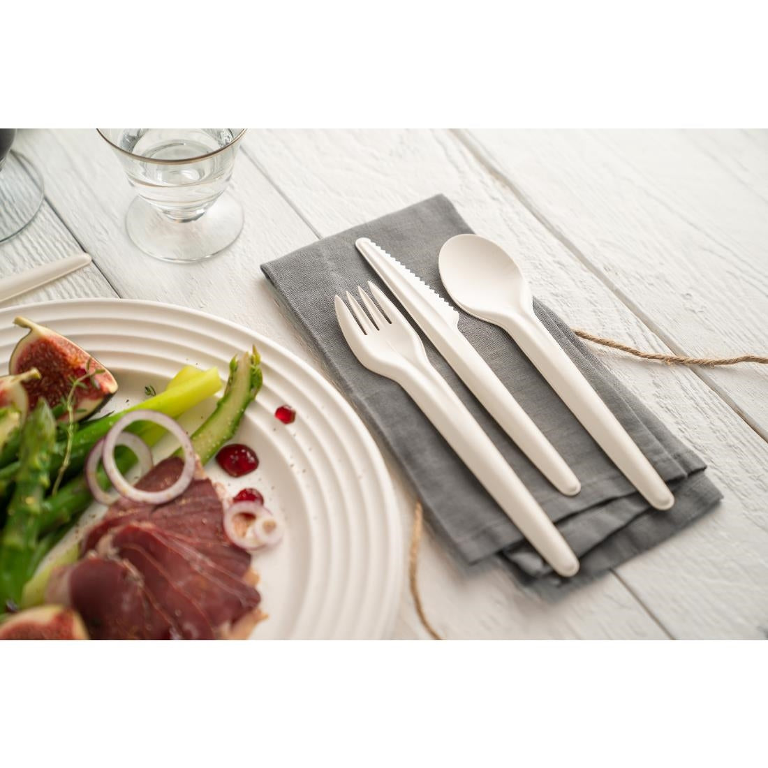 Sabert Recyclable Paper Cutlery Fork (Pack of 1000) - CU494 Disposable Cutlery Sabert