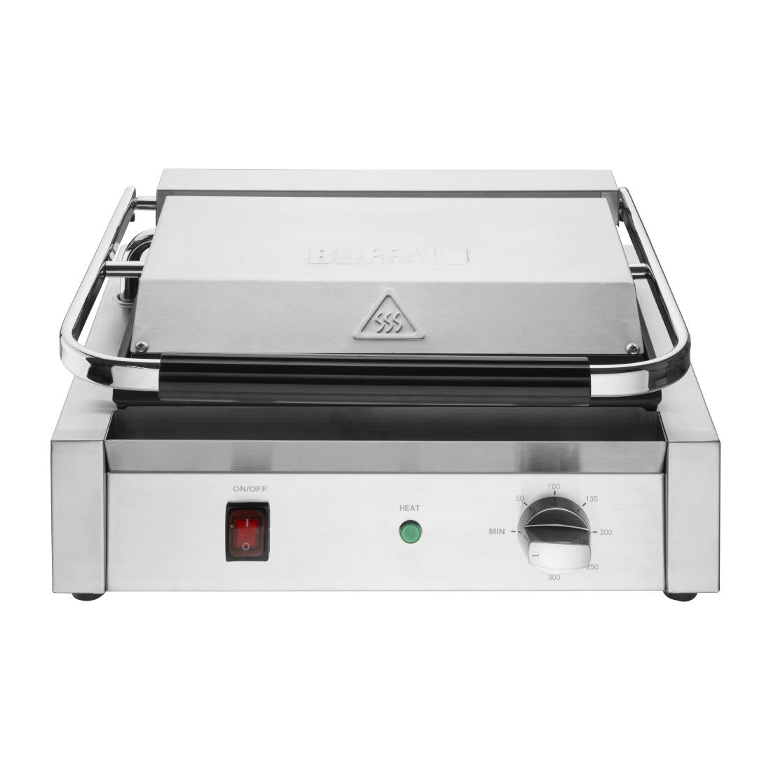 Buffalo Bistro Large Ribbed Contact Grill - CU602 Contact Grills & Panini Makers Buffalo