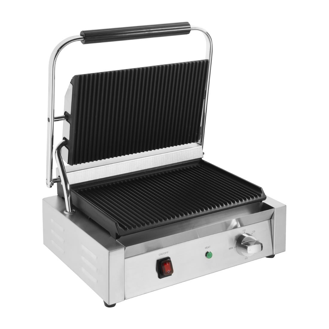 Buffalo Bistro Large Ribbed Contact Grill - CU602 Contact Grills & Panini Makers Buffalo