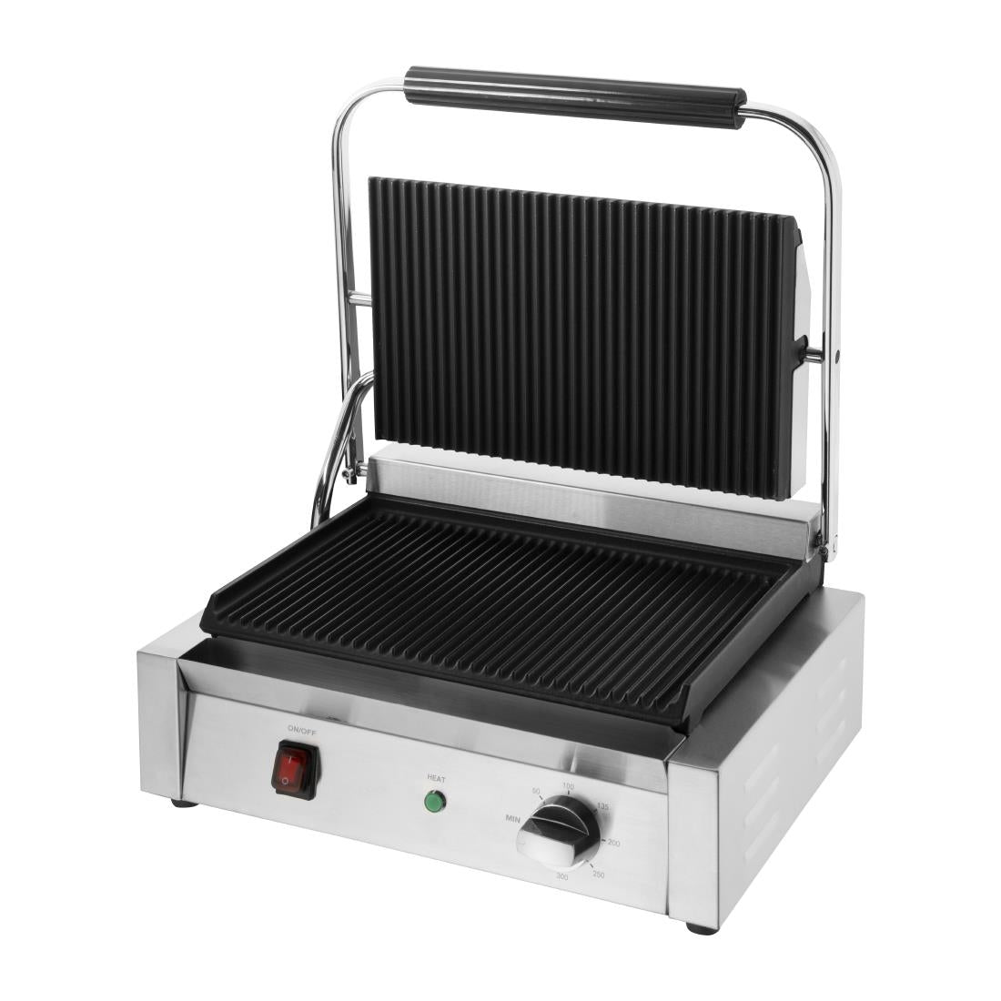 Buffalo Bistro Large Ribbed Contact Grill - CU602 Contact Grills & Panini Makers Buffalo
