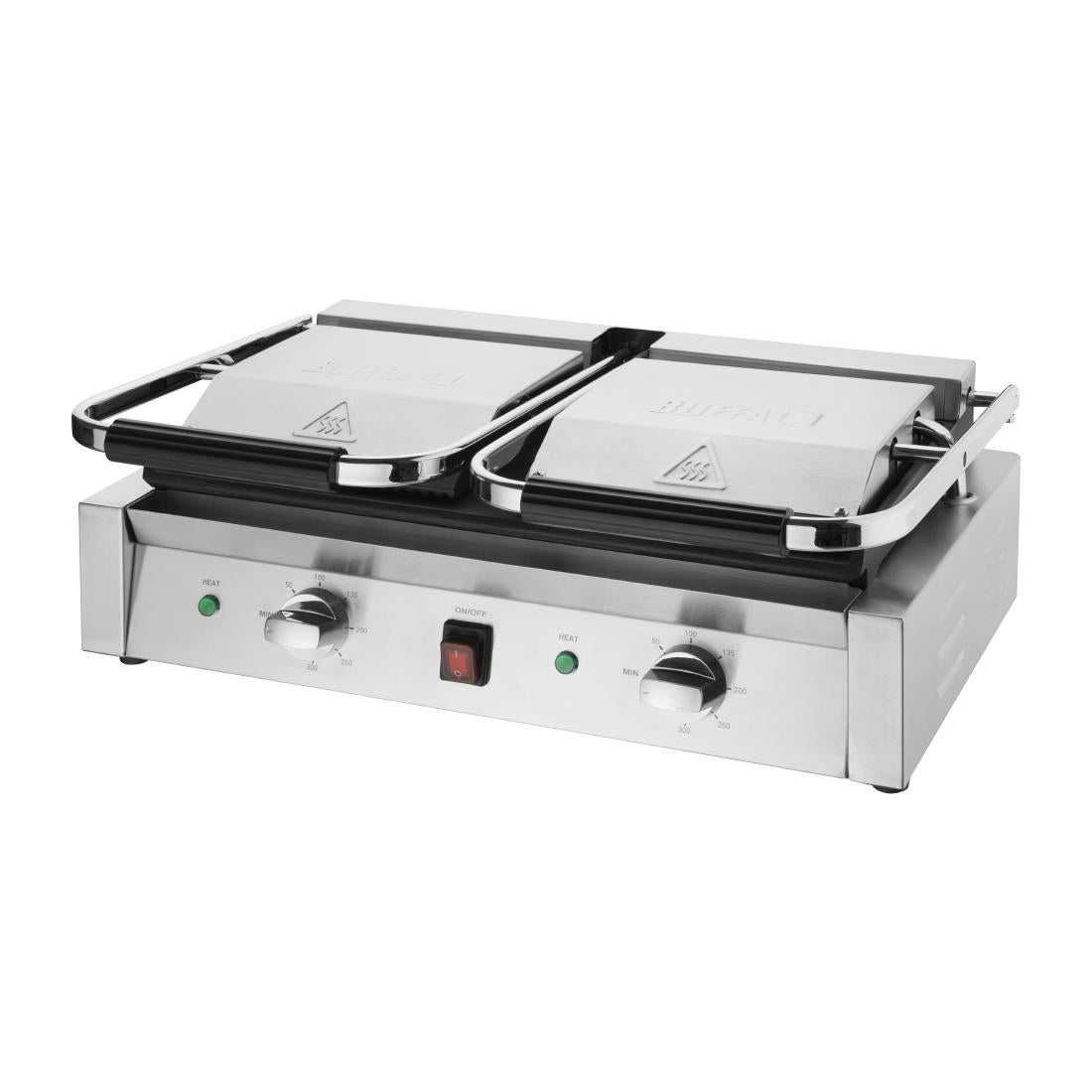 Buffalo Bistro Double Ribbed Contact Grill - CU604 Contact Grills & Panini Makers Buffalo