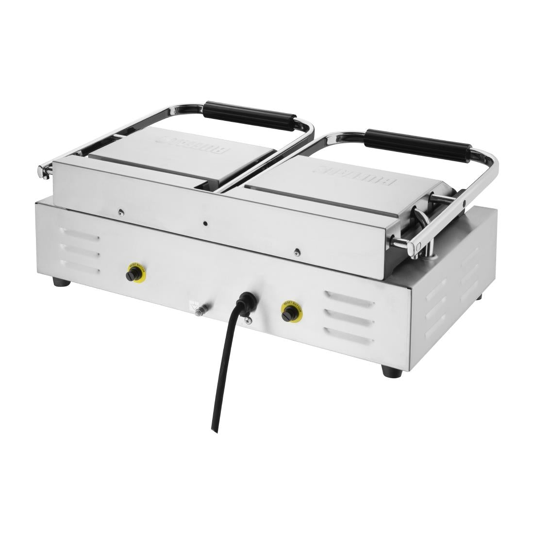 Buffalo Bistro Double Ribbed Contact Grill - CU604 Contact Grills & Panini Makers Buffalo
