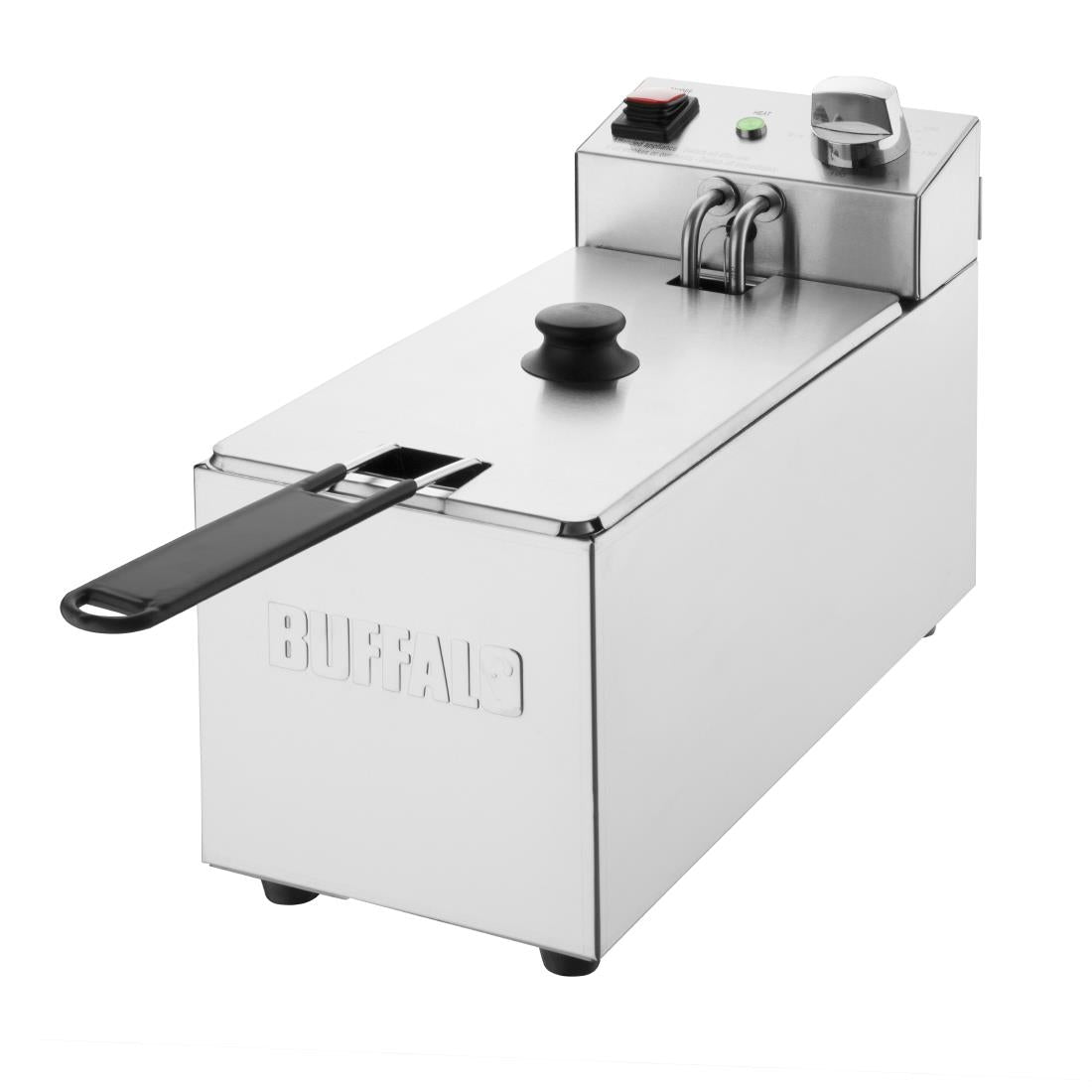 Buffalo Single Tank Single Basket 3Ltr Countertop Fryer 2kW - CU614 Countertop Electric Fryers Buffalo