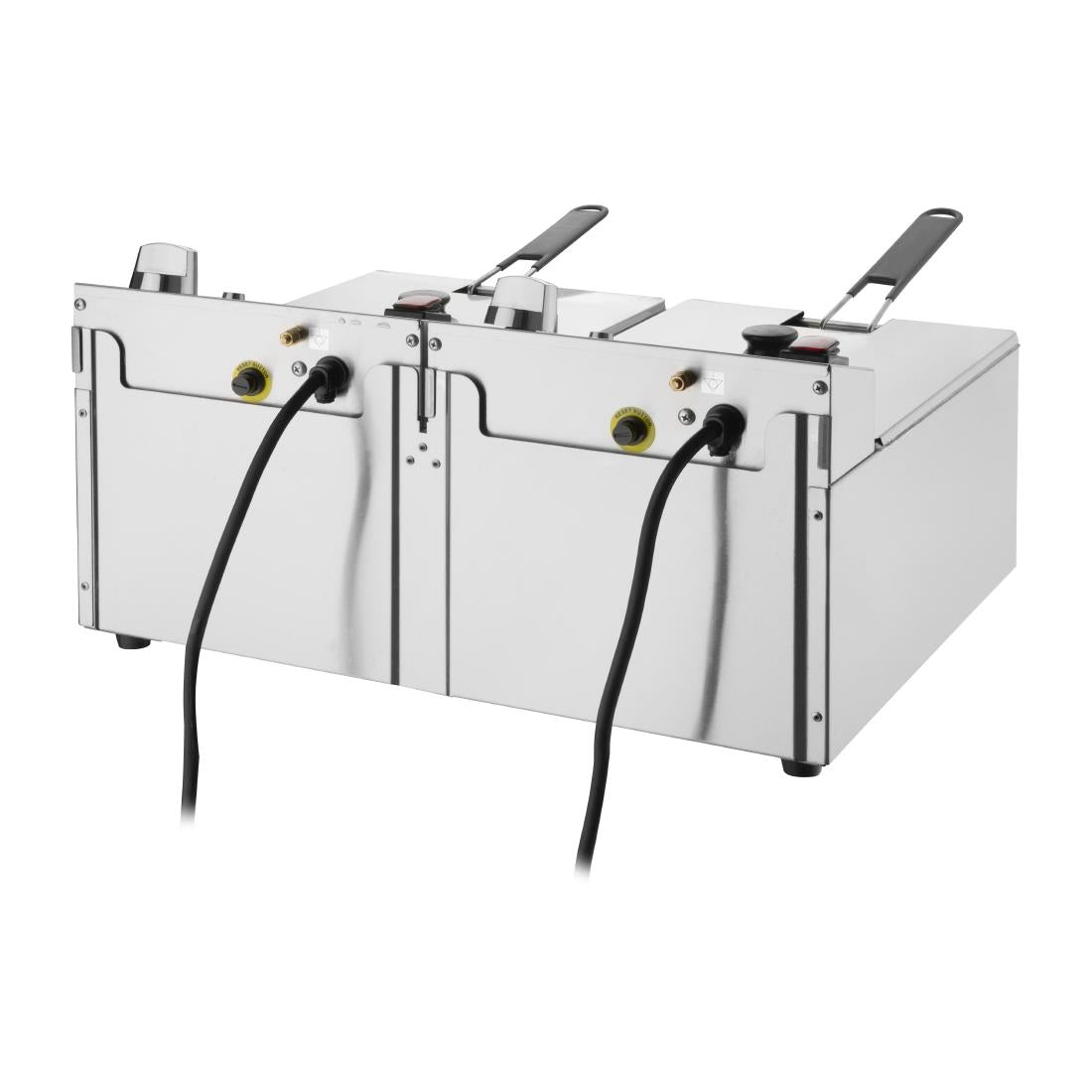 Buffalo Twin Tank Twin Basket 2x5Ltr Countertop Fryer 2x2.8kW - CU618 Countertop Electric Fryers Buffalo