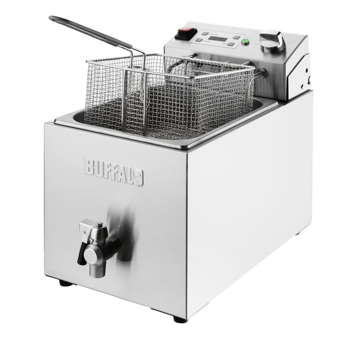 Buffalo Single Electric Fryer with Timer 8Ltr - CU620 Countertop Electric Fryers Buffalo