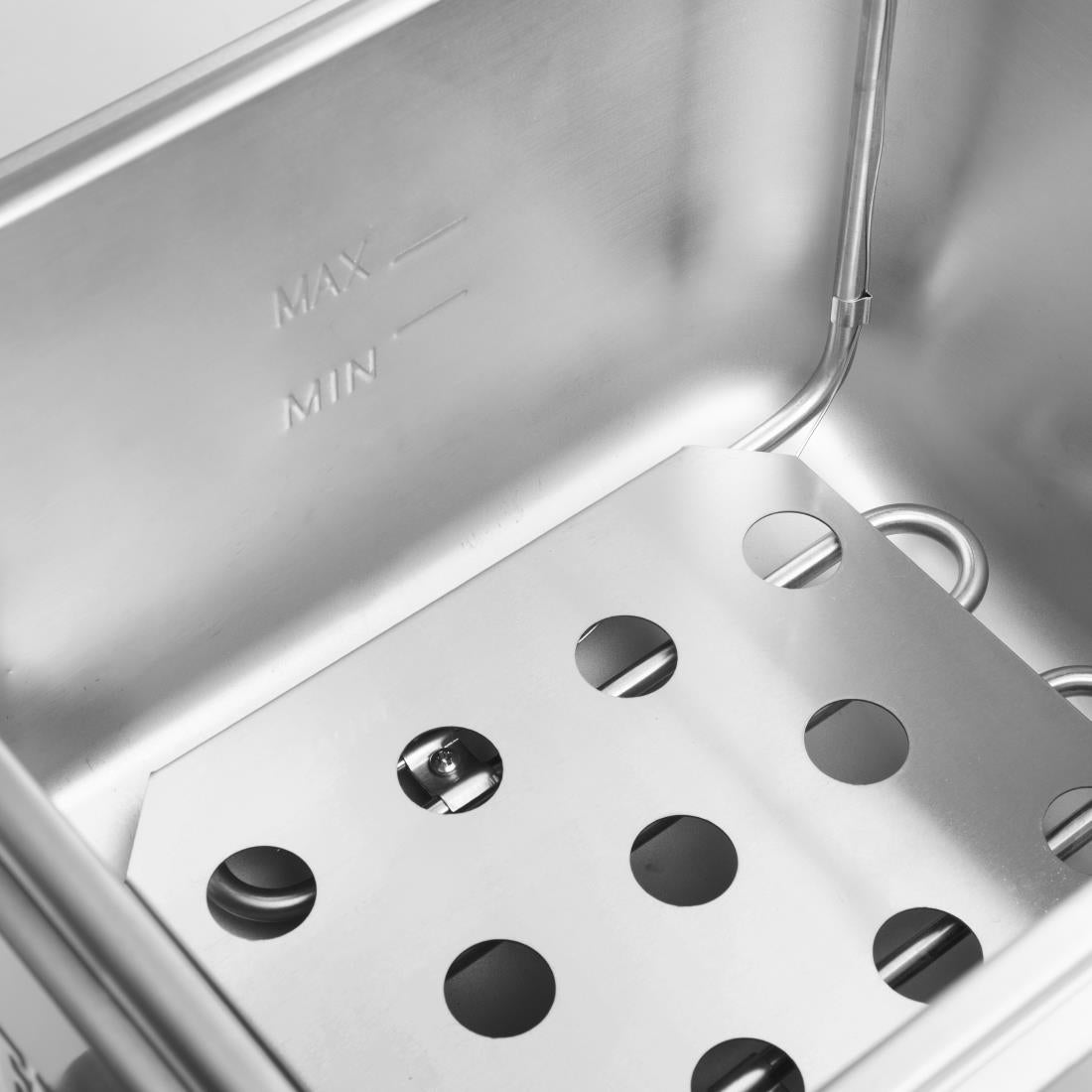 Buffalo Double Electric Fryer with Timer 2x8Ltr - CU621 Countertop Electric Fryers Buffalo