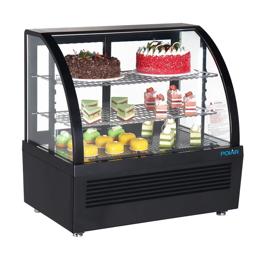 Polar C-Series Countertop Display Fridge Black 100Ltr - CU636 Polar