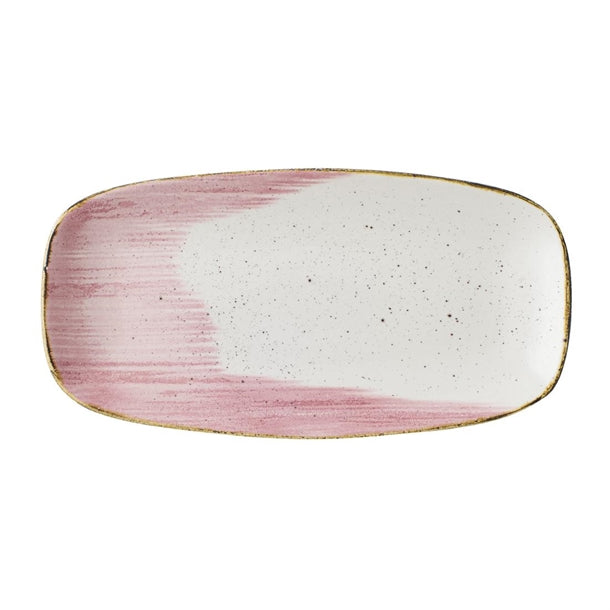 Churchill Stonecast Accents Petal Pink Chefs Oblong Plate 287 x 152mm (Pack of 12) - CU650 Plates Churchill