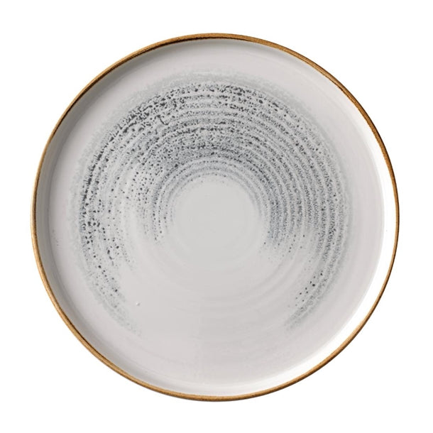 Churchill Homespun Accents Jasper Grey Walled Plate 260mm (Pack of 6) - CU662 Plates Churchill