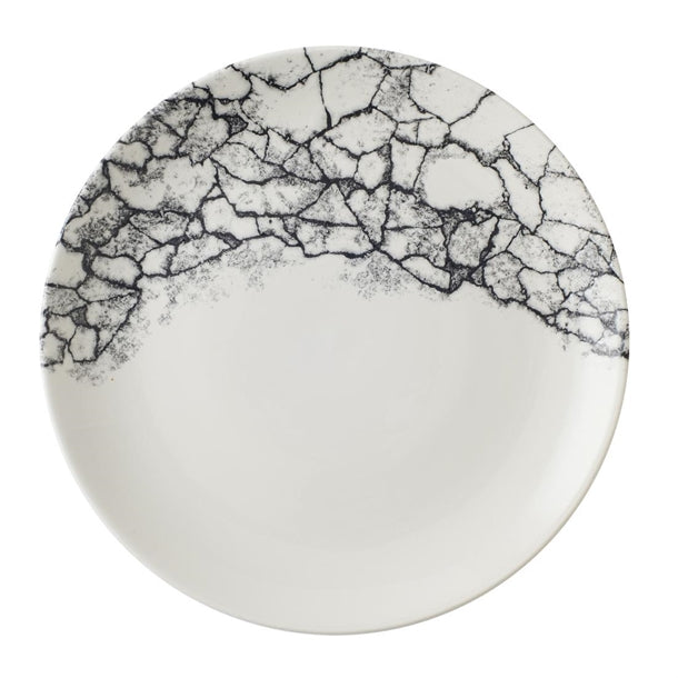Churchill Kintsugi Accents Quartz Black Evolve Coupe Plate 260mm (Pack of 12) - CU665 Plates Churchill