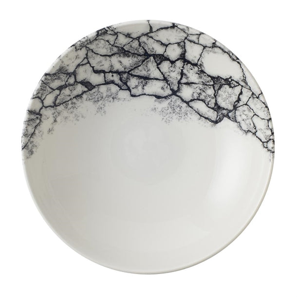 Churchill Kintsugi Accents Quartz Black Evolve Coupe Bowl 184mm (Pack of 12) - CU669 Bowls Churchill