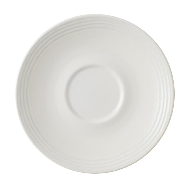 Churchill Dudson Harvest Norse White Cappuccino Saucer 159mm (Pack of 12) - CU682 Dudson Crockery Dudson