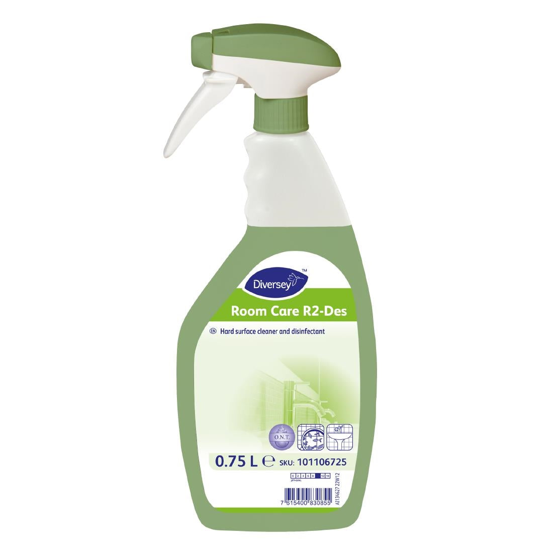 Diversey Room Care R2-Des Hard Surface Cleaner and Disinfectant Ready To Use 750ml - CU691 Diversey
