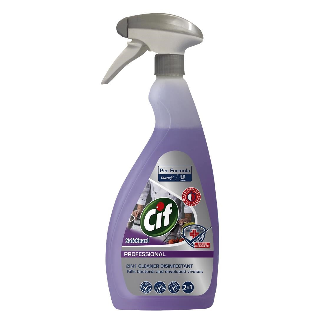 Cif Pro-Formula 2in1 Kitchen Cleaner Disinfectant Ready To Use 750ml - CU694 Pro-Formula