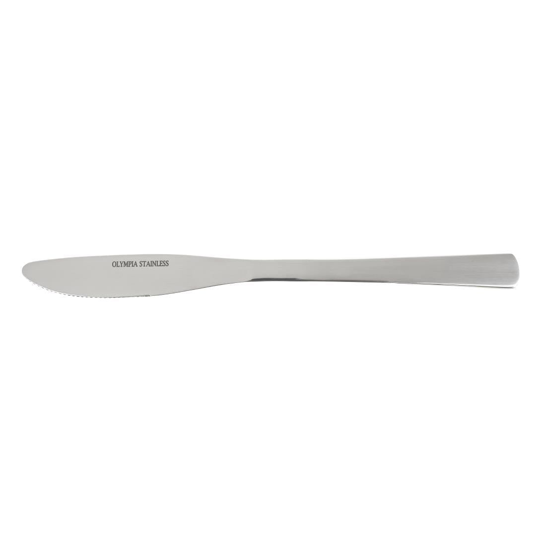 Olympia Clifton Table Knife (Pack of 12) - CU781 Table Knives Olympia
