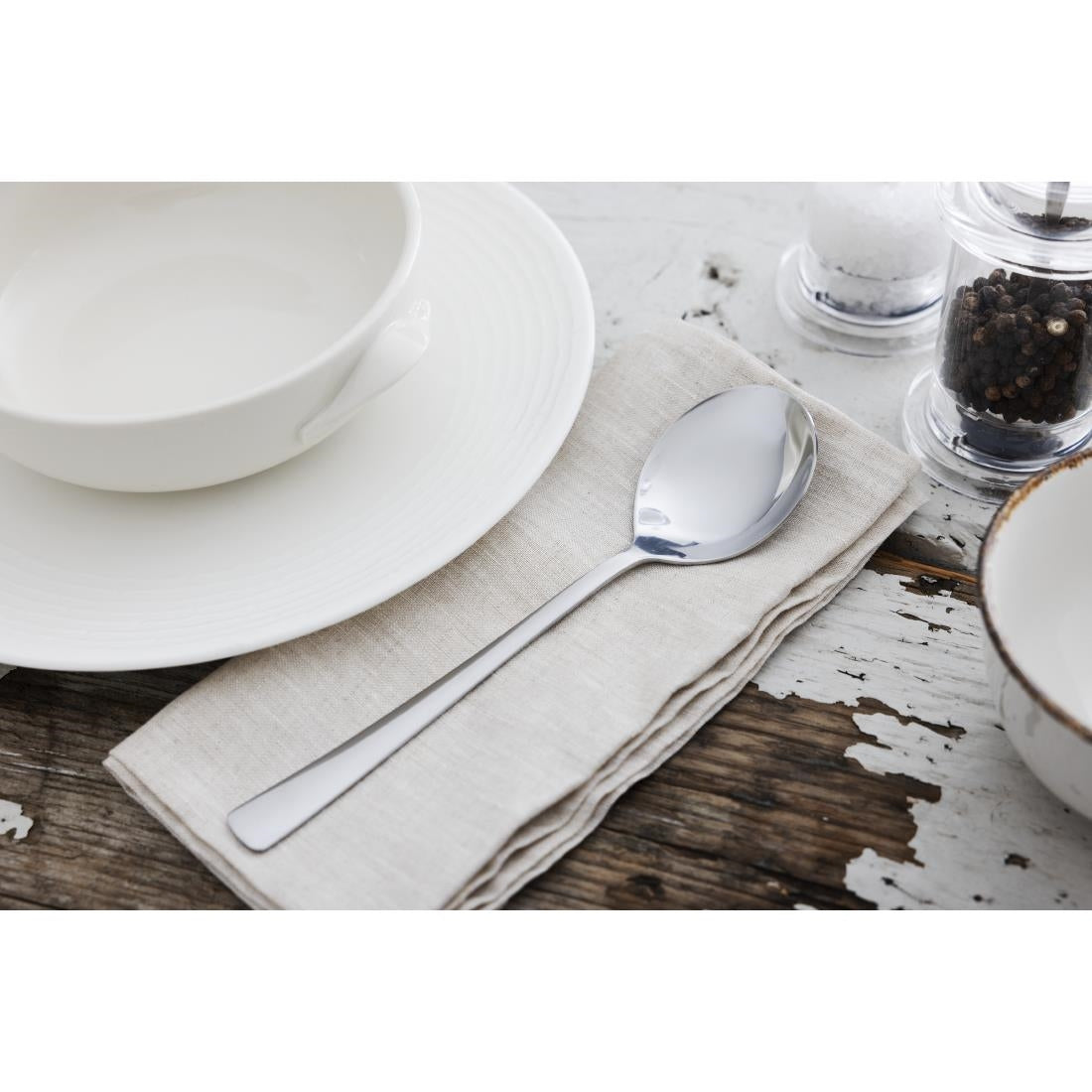 Olympia Clifton Soup Spoon (Pack of 12) - CU783 Spoons Olympia