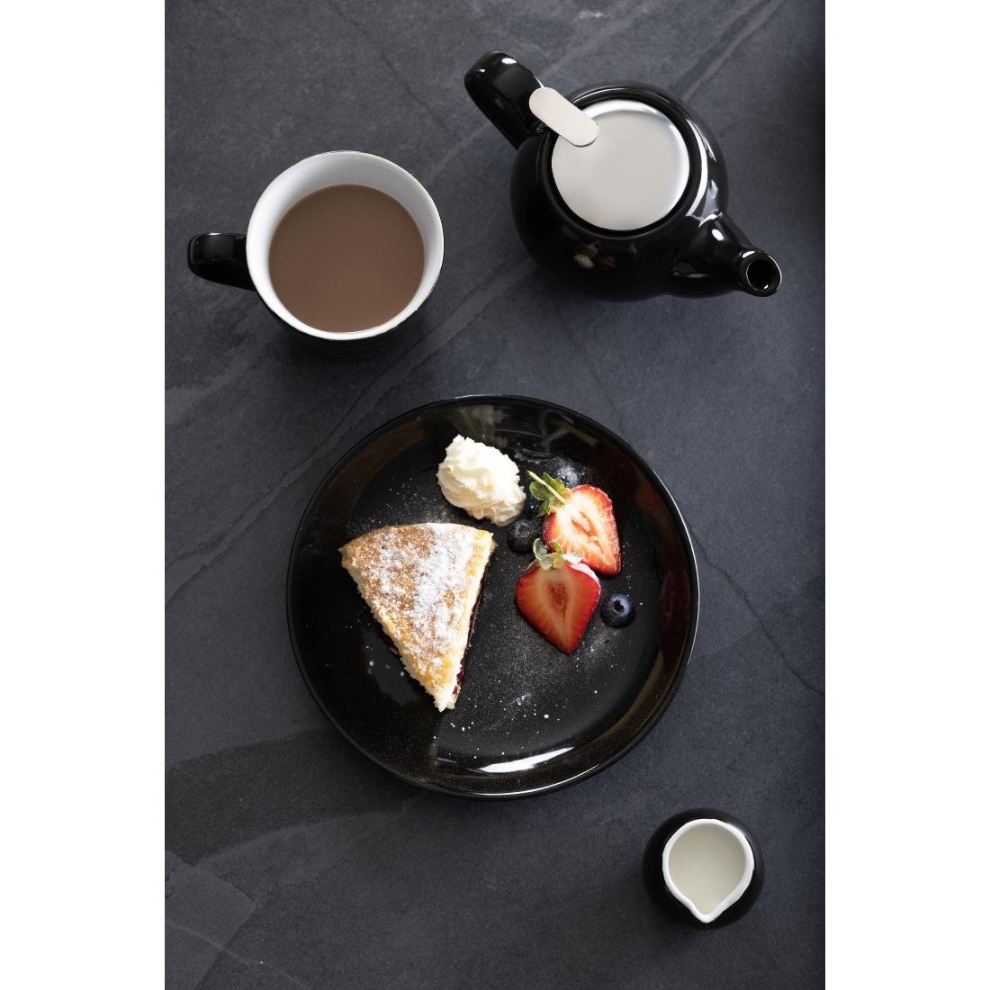 Olympia Cafe Aroma Mug Black - 230ml (Pack of 6) - CU960 Olympia Crockery Olympia