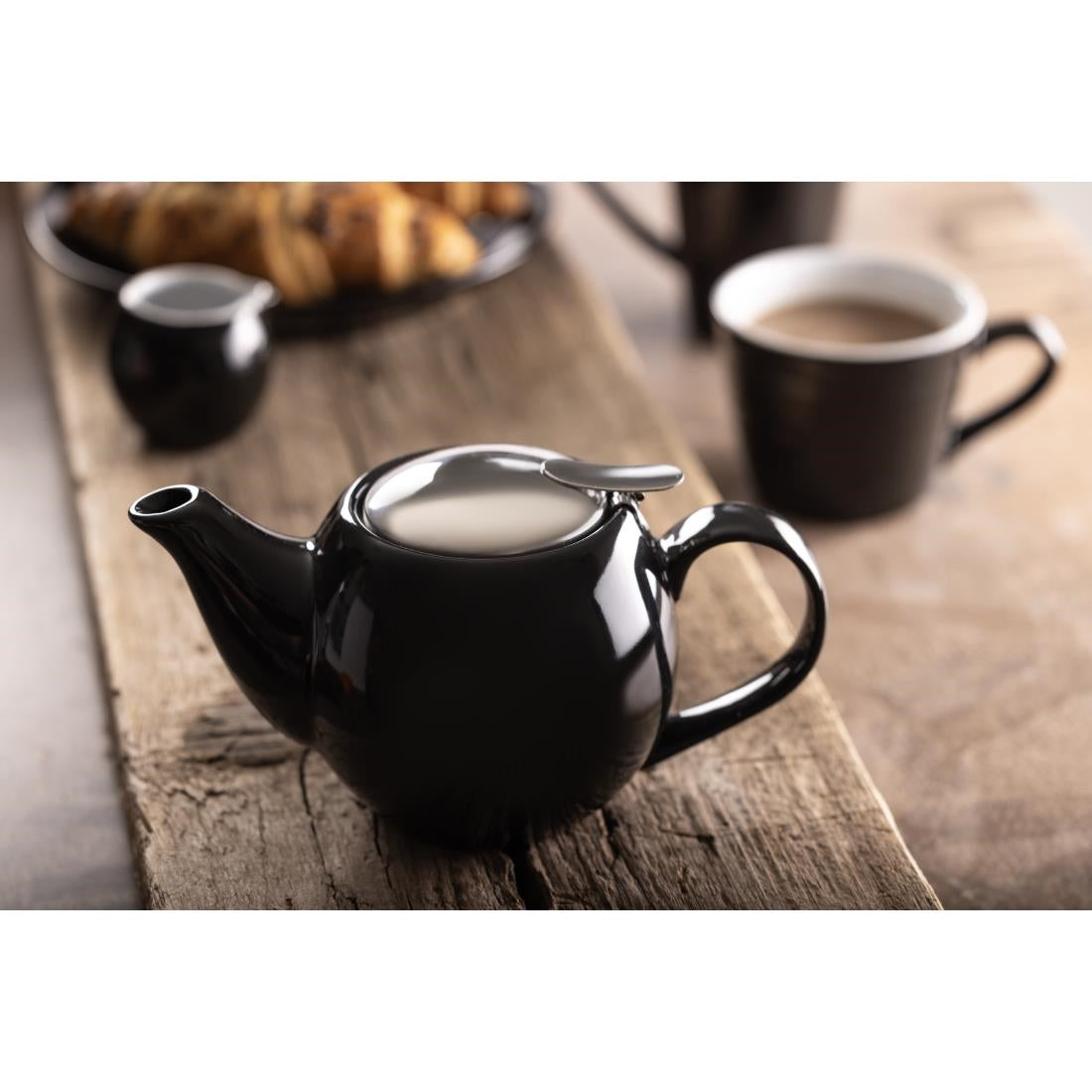 Olympia Cafe Milk Jug Black - 70ml 2.36fl oz (Pack of 6) - CU951 Olympia Crockery Olympia