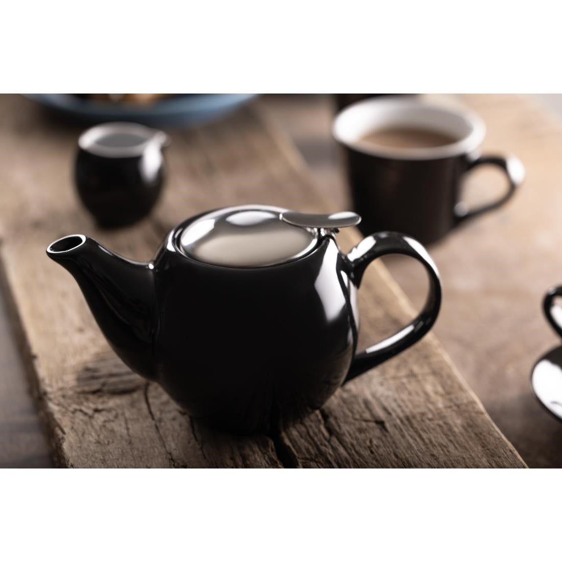 Olympia Cafe Milk Jug Black - 70ml 2.36fl oz (Pack of 6) - CU951 Olympia Crockery Olympia
