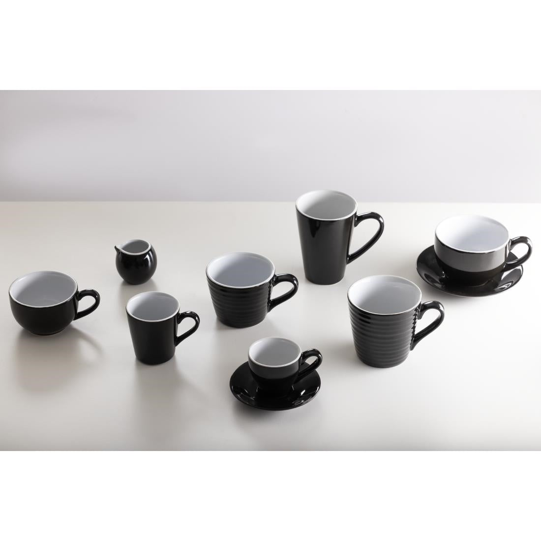 Olympia Cafe Aroma Mug Black - 230ml (Pack of 6) - CU960 Olympia Crockery Olympia