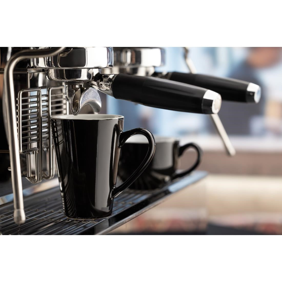 Olympia Cafe Latte Cups Black 340ml (Pack of 12) - CU957 Cups and Mugs Olympia